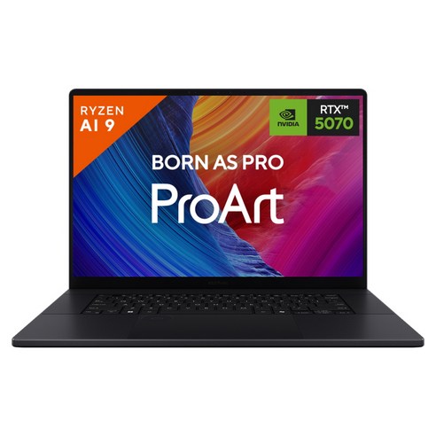 에이수스 2026 프로아트 P16 라이젠 AI 라이젠 AI 300 시리즈 지포스 RTX 5070, 나노 블랙, H7606WP-SR260W, 1TB, 32GB, WIN11 Home