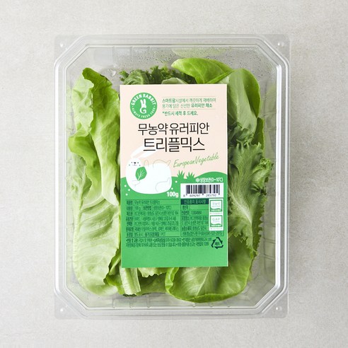[로켓프레시] 그린래빗 무농약 인증 유러피안 트리플믹스 샐러드