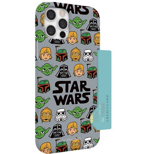 스타워즈 드로잉 슬림카드 휴대폰 케이스