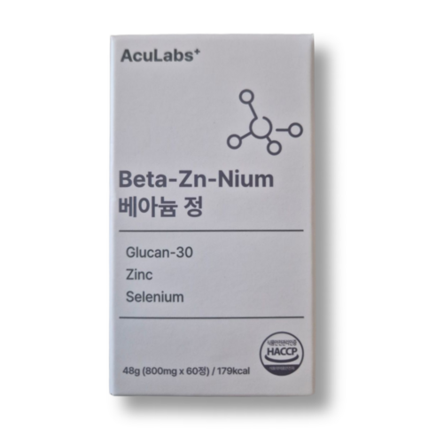 [정품] 베아늄정 베타글루칸 아연 셀레늄 피부면역 영양제 1개월분 "약통 증정"