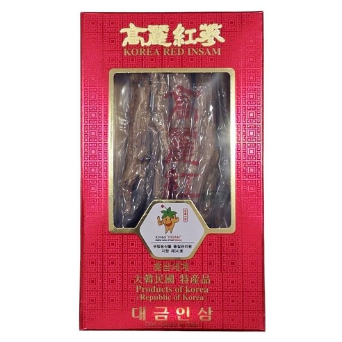 고려홍삼 4년근 소편 지함 50뿌리이하 300g 국산 건홍삼