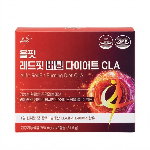 올핏 레드핏 버닝 다이어트 CLA 체지방감소 다이어트 팻버닝, 42정, 2개