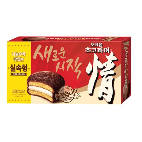 오리온 초코파이 정 오리지널 실속형 30개입 2박스(60개)