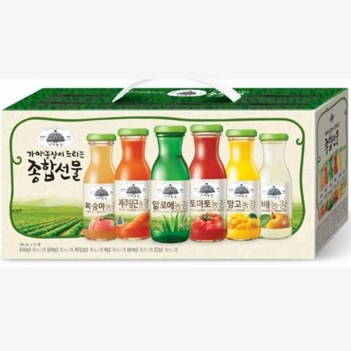 가야농장 종합선물셋트 180mlx12병 1박스 cha+53330mZ, 180ml