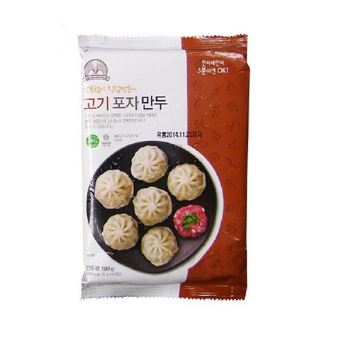 사조오양 포자만두 옵션1. 고기포자만두 180g, 1개