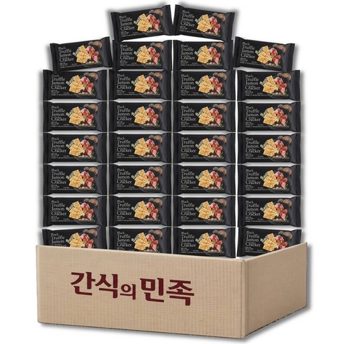 블랙트러플 하몽 소다 크래커 퀴노아 치아씨드 대용량 개별포장 와인 안주 과자 간식, 30개, 21g