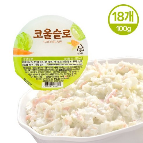특가 오늘의샐러드 코울슬로 100g 일회용