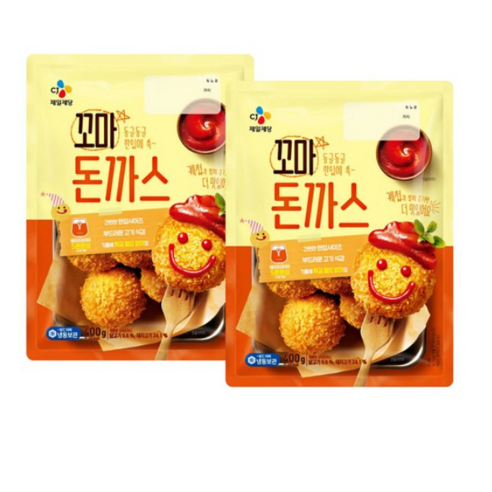 CJ 고메 바삭튀겨낸 꼬마돈까스 400g 트레이더스 식자재 캠핑음식, 400g, 2개