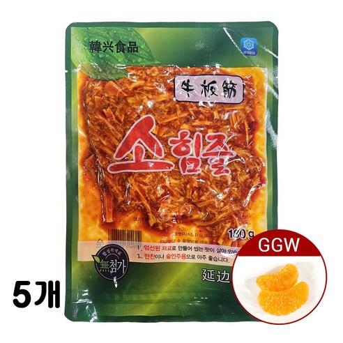 가가왕 중국식품 한흥 식품 오리지널 맛 소힘줄 뉴반진 뉴티질 연변 특색 식품, 5개
