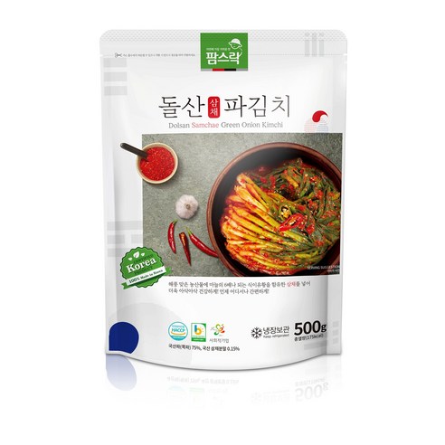 [팜스락]국내 최 초 삼채 넣은 파김치 전라도 여수 돌산 국내산 100%