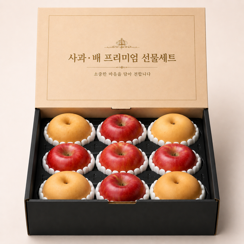 [추석선물세트] 국내산 사과 배 과일선물세트, 1박스