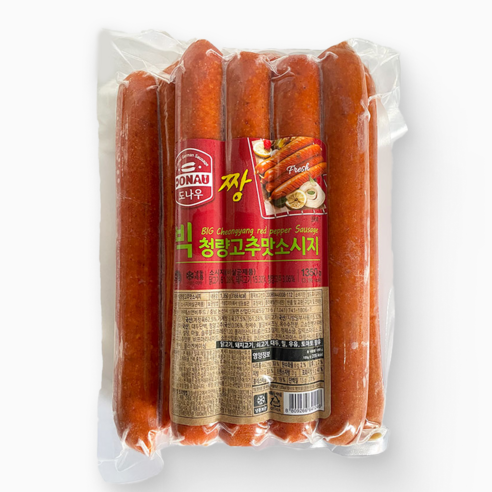 [먹고사는이야기] 도나우 빅청량고추맛소시지 1.35kg 핫도그 소세지