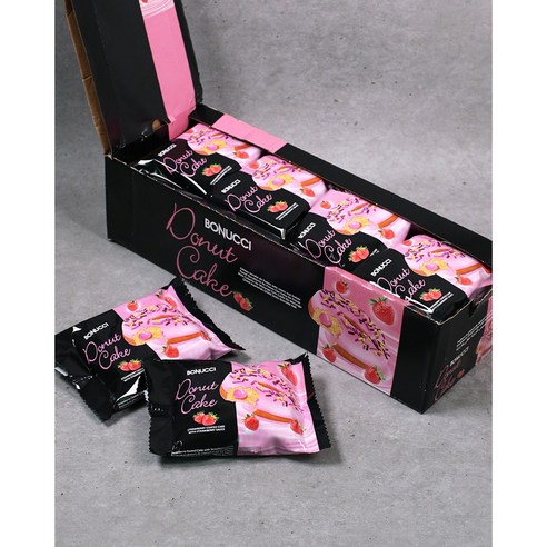 보누치 도넛 스트로베리 딸기 케이크 540g 개별포장 디저트 간식 케익빵