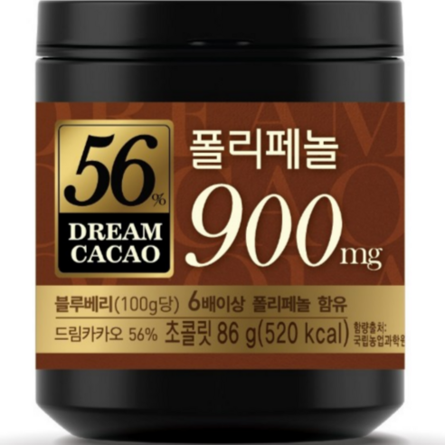 달콤한 다크초콜릿의 유혹 드림카카오 56%, 86g, 6개