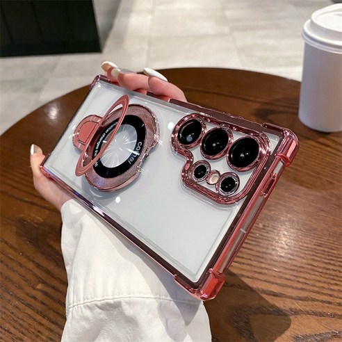 얌코 휴대폰케이스 갤럭시 S25 S26 플러스 울트라 맥세이프 거치대 투명 실리콘 카카메라 보호 케이스 고급 사각 낙상 방지 케이스