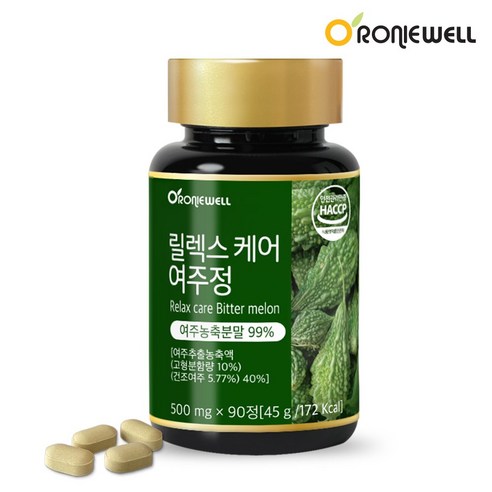 오로니웰 릴렉스케어 여주정 500mg 90정 여주농축분말 99%
