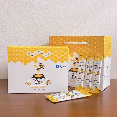 한라산 야생화꿀 꿀로만 스틱형꿀 (야생화꿀) 5BOX+1BOX (스틱 50개+10개입)
