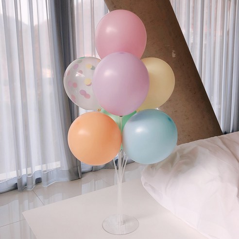 헬로유니버스 파스텔 마카롱풍선세트 생일파티용품 파티풍선 생일풍선