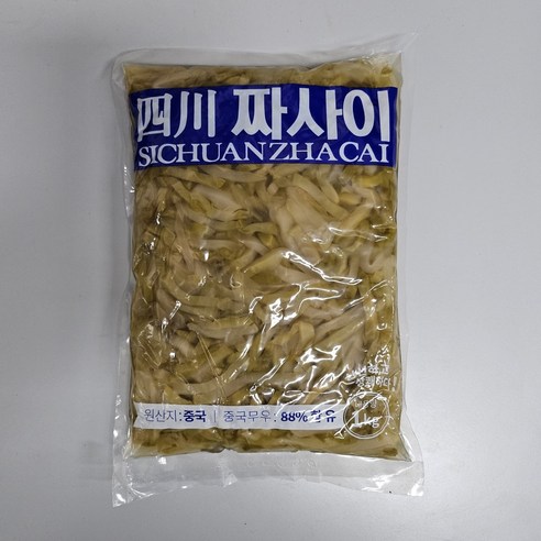 용차 짜사이 1kg 무절임 짜싸이 중식밑반찬, 6개, 1kg