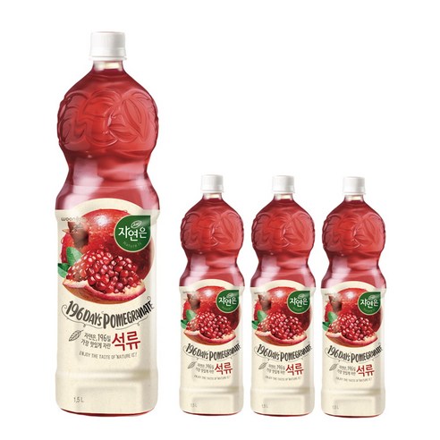 자연은 196일 석류주스 1.5L, 1.5L, 4개