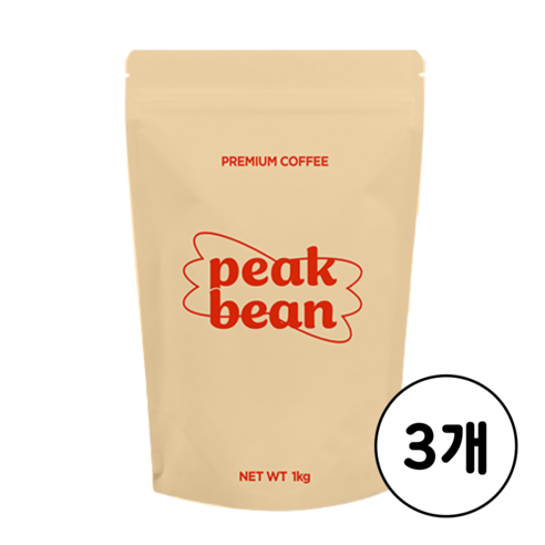 피크빈 고소한 넛넛 블렌드 커피 원두 홀빈, 3개, 500g, 홀빈(분쇄안함)