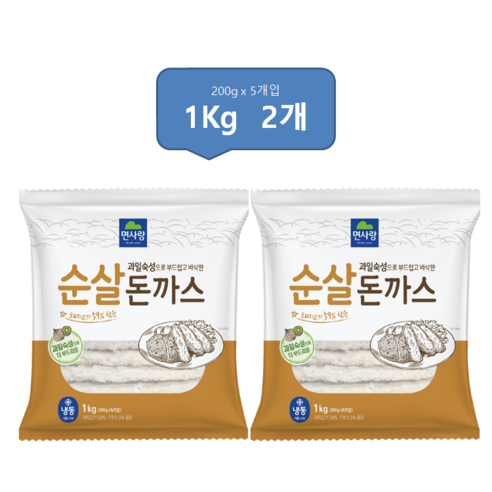 면사랑 순살돈까스, 2개, 1kg