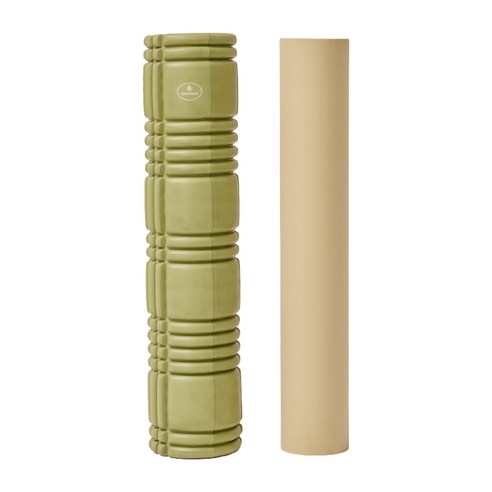 몬틀랜드 2in 1 폼롤러 더블롤러 소프트 하드폼롤러 60cm, 1개, 03.카키그린