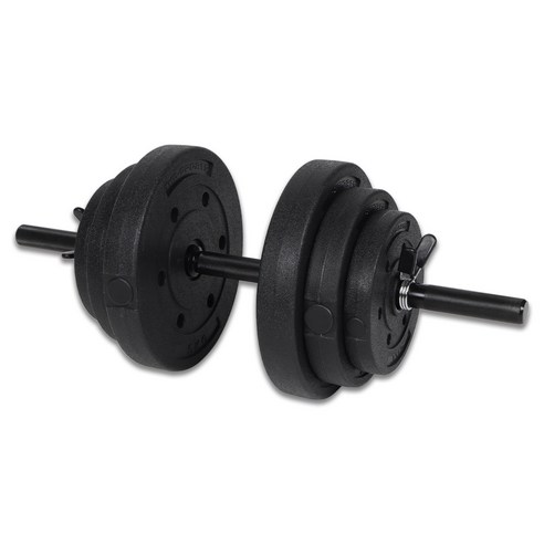 더스포츠 Evo 블랙 덤벨 무게 조절 아령봉 세트, 1개, 21kg
