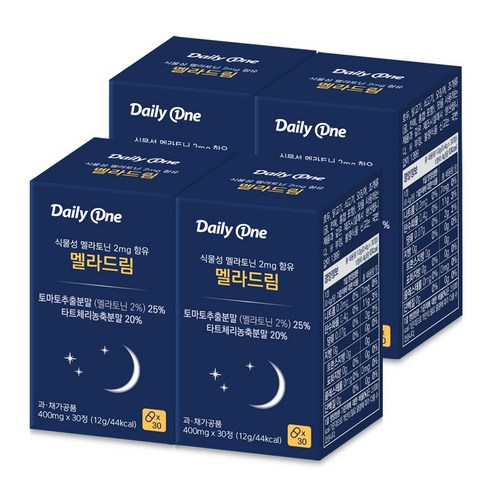 데일리원 식물성 멜라토닌 2mg 함유 멜라드림 토마토 추출분말