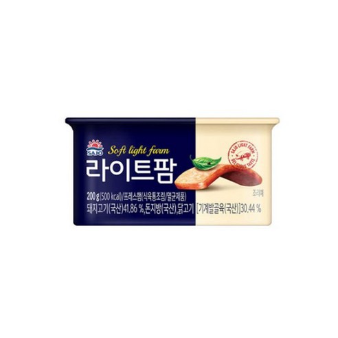 [KT알파쇼핑][사조대림] 해표 라이트팜(노캡) 200g 통조림햄/통조림