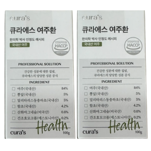 큐라에스 여주환 당뚝환 여주 뽕잎 동충하초 함초 인정도박사