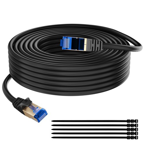 펄락 CAT.7 10Gbps 초고속 랜선 SFTP 기가 인터넷 랜케이블, 60m, 1개, 혼합색상