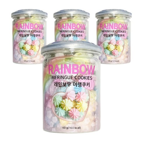 고운벗 레인보우 머랭쿠키, 4개, 40g