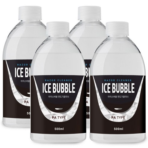 아이스버블 면도기클리너 세정액 PA타입 500ml, 4개