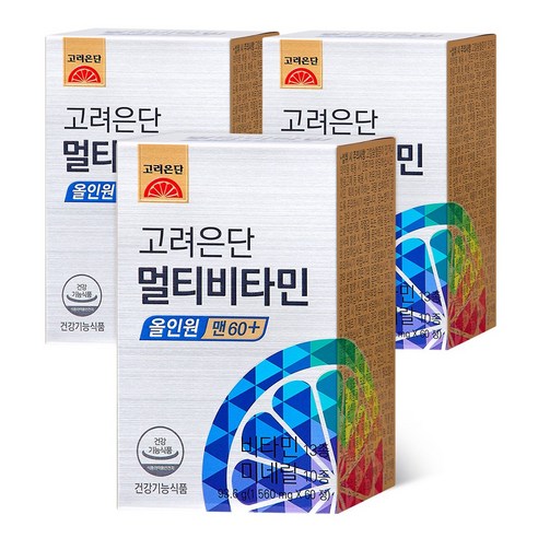 고려은단 멀티비타민 올인원 맨 60 플러스, 3개, 60정