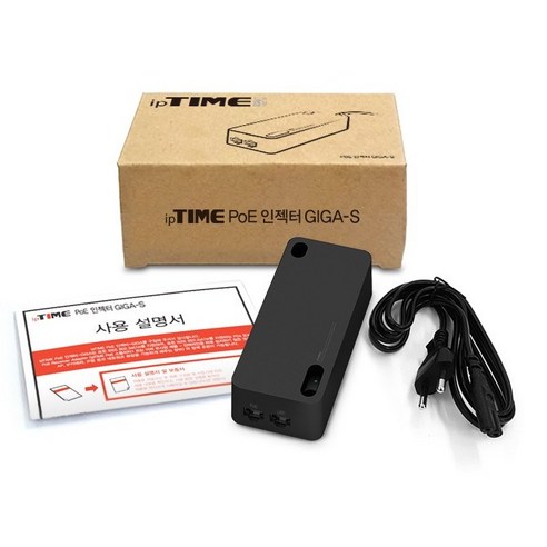 ipTIME PoE 인젝터 GIGA-S, IP TIME GIGA-S 인젝터]블랙[, 1개