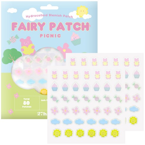 27해빗츠 페리패치 피크닉 모양패치 여드름패치 80매, 1개, 80개입
