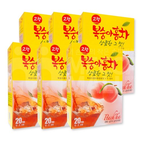 고향 복숭아홍차, 14g, 20개입, 6개