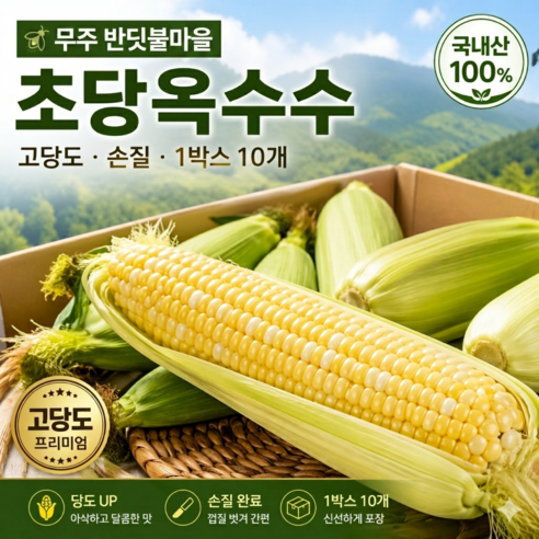 [고당도] 초당옥수수 산지직송 급속냉동 손질완료
