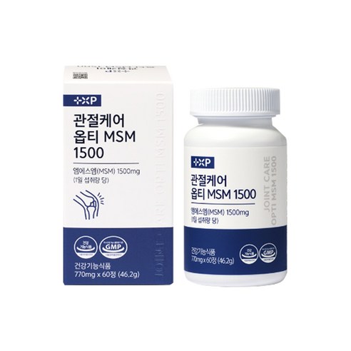 관절케어 옵티MSM 1500 60정 미국산 고순도 엠에스엠 영양제, 1세트, 60회분