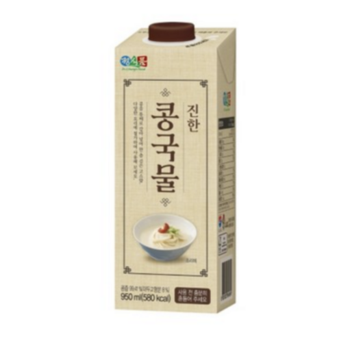 콩을 통째로 갈아넣은 정식품 진한콩국물 950ML 6개