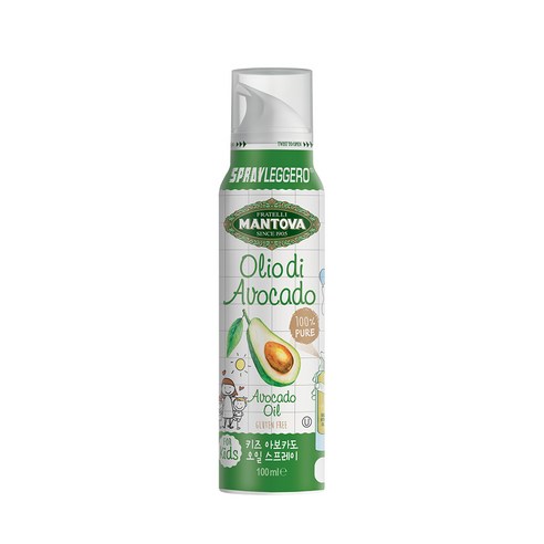 만토바 키즈 오일 스프레이, 아보카도, 100ml, 2개