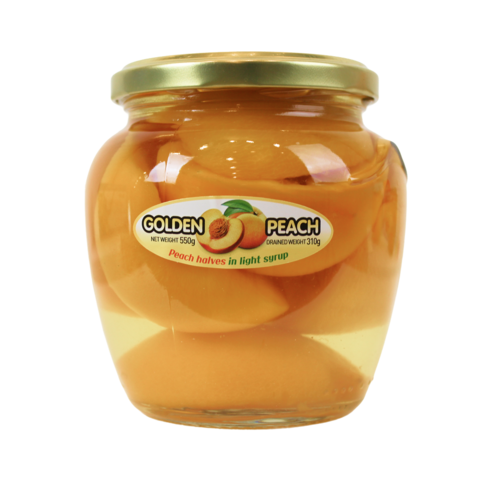 골든피치 복숭아 병조림 통조림 황도 하프컷 지중해 황금복숭아 1병, 550g, 1개