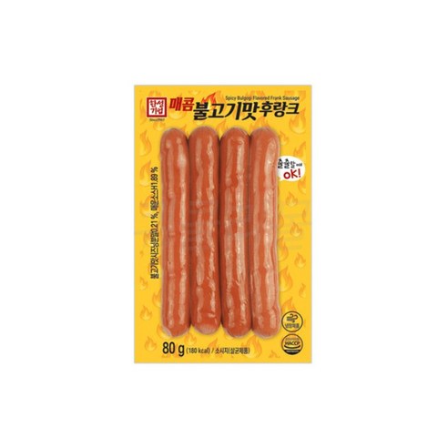 한성기업 유통기한임박제품 매콤 불고기맛 후랑크 80g 후랑크소시지