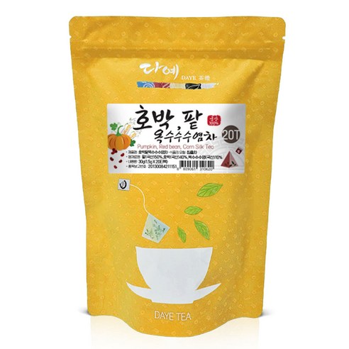 다예 삼각티백 호박 팥 옥수수 수염차
