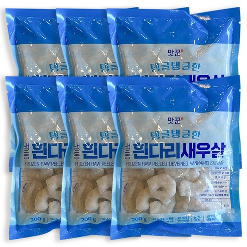 맛꾼 [신선배송] 쫄깃탱글 생 새우살 깐 새우 감바스 칵테일새우 냉동 손질 흰다리새우살