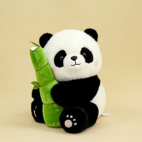 팬더 인형 동물 봉제 인형 동행 인형 동물 피규어 생일 선물, 1개, 대나무, 35cm