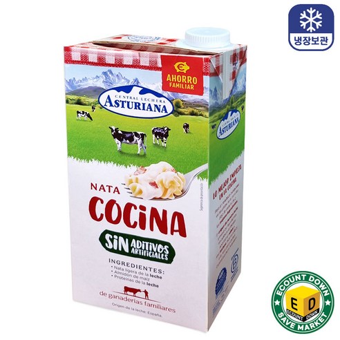 Asturiana 아스투리아나 쿠킹크림 1L, 1개, 1L