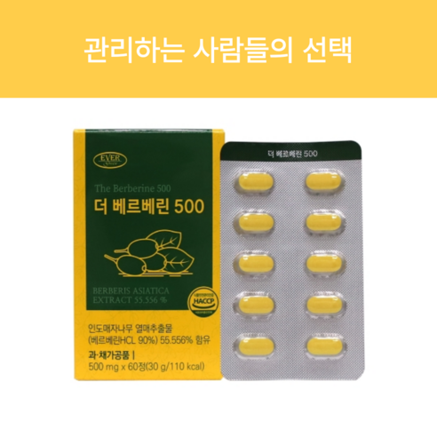 베르베린 500mg 식후관리 웰니스 루틴 자기관리 영양제