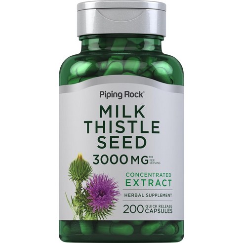 파이핑락 밀크 씨슬 씨드 3000mg 캡슐, 200정, 1개